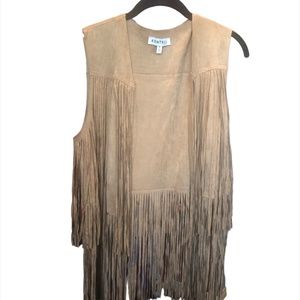 Kontrol Soft Hippie Western Boho Fringe VEST MED